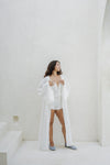 Diana Dobby Cotton Bridal Robe - Ivory
