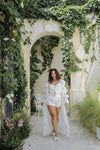 Iris Recycled Chiffon Robe - Iridescent Ivory