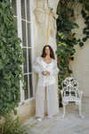 Iris Recycled Chiffon Robe - Iridescent Ivory
