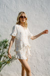 Remi Pyjama Shorts - Cream Floral