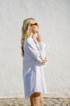 Ivy Cotton Shirt Dress - White