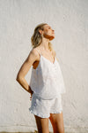 Isabella Cami & short set - Ivory White