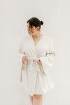 Kara Kimono Linen Robe - Oatmeal
