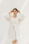 Kara Kimono Linen Robe - Oatmeal