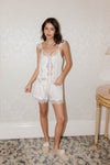 Sofia lace satin set - Vintage cream