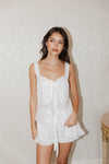 Olivia Bridal embroidered pyjama set - White