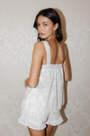 Olivia Bridal embroidered pyjama set - White