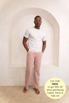 Taylor Crinkle Cotton Men's Pyjama Trouser - Cinnamon Cherry