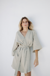 Camillo Bubble Wrap Robe - Sage Green