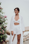 Diana Dobby Cotton Bridal Robe - Ivory