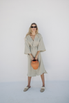Camillo Bubble Wrap Midi Robe - Sage Green